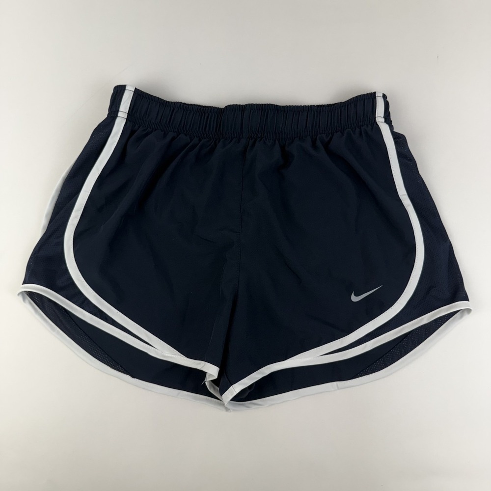 New Womens Nike Tempo Dri-FIT Mid-Rise Brief-Lined Black Running Shorts Size S